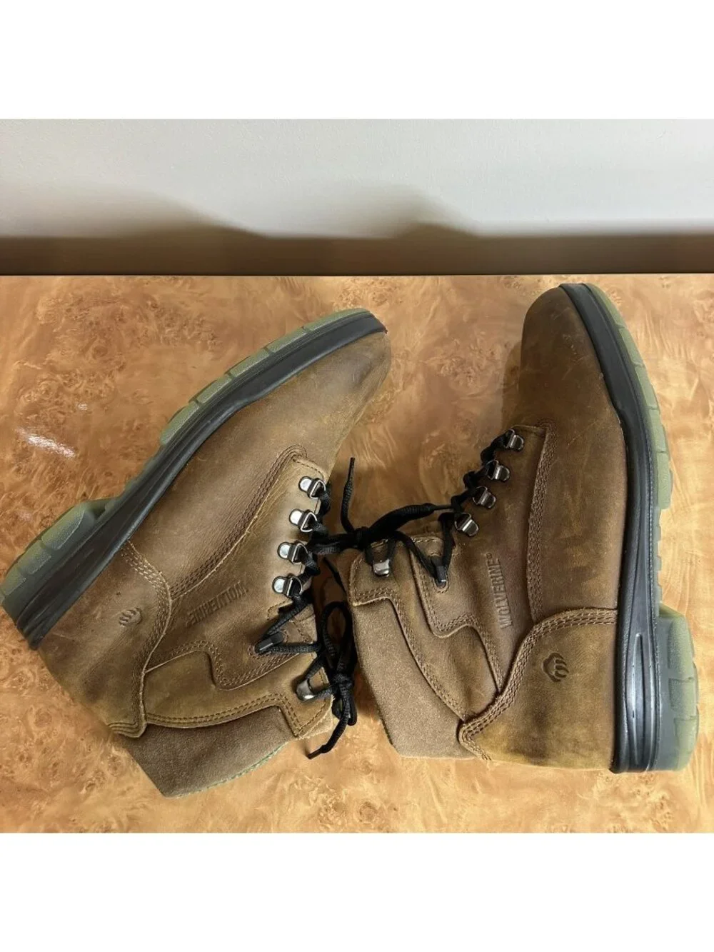 Wolverine Men's Nubuck Leather Work Hiking Boots 600G Size 9.5 EW